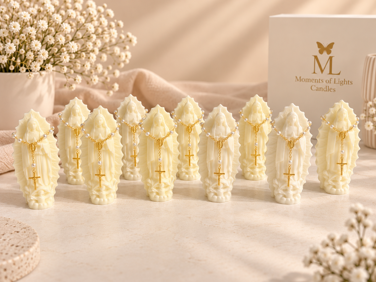 Personalized Wax Virgin Mary Favor