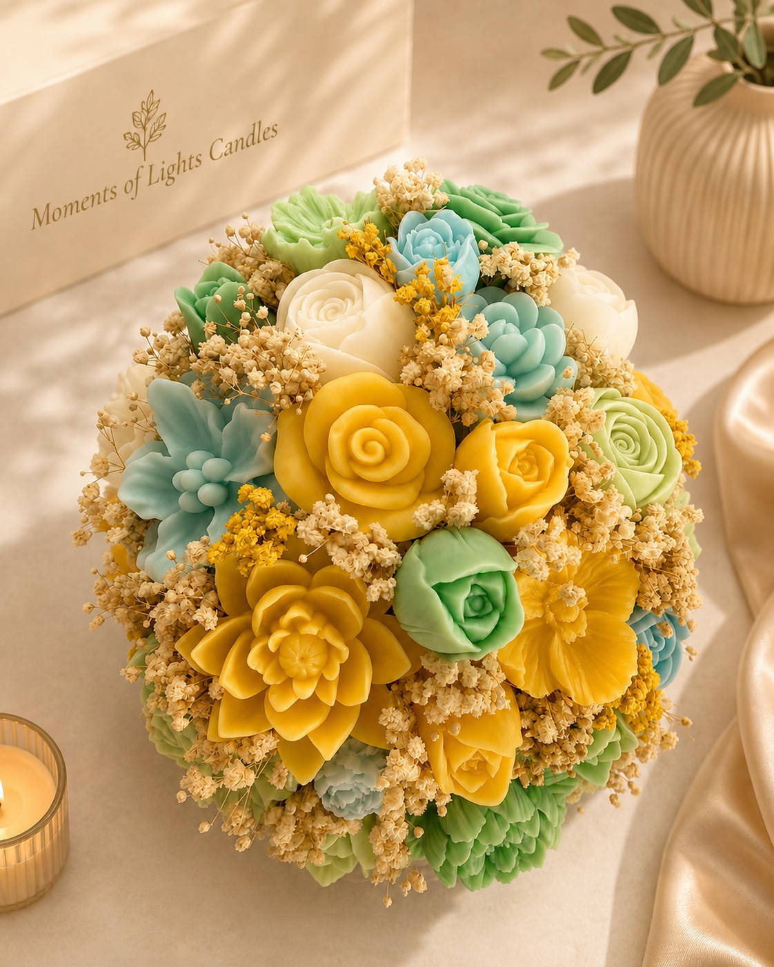 Garden of Light – Premium Wax Flower Bouquet